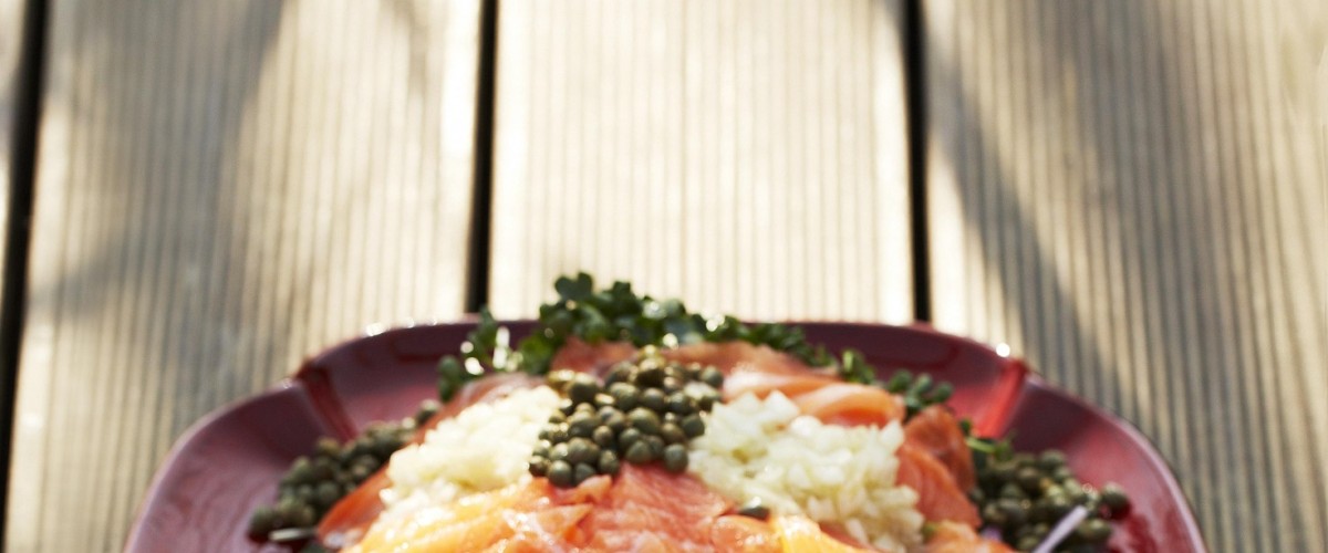 LES RECETTES DE FRANCIS : Salade de Riz au Saumon + Pamplemousse (4 personnes)