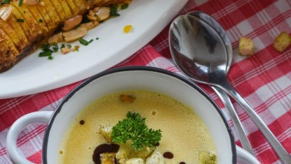 LES RECETTES DE FRANCIS: Soupe de Châtaignes – Poulet – Dés de Tomates (4 personnes)