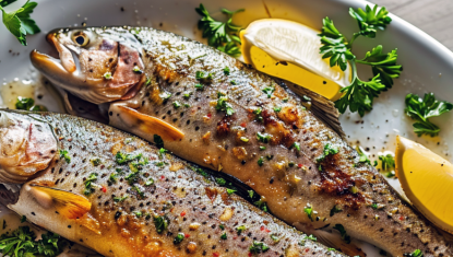 LES RECETTES DE FRANCIS : Truite Façon Grenobloise (4 personnes)