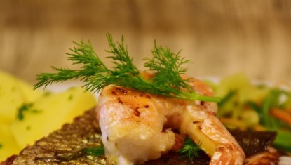 LES RECETTES DE FRANCIS: Saumon Grillé + Mangue + Aubergine + Amandes (4 personnes)