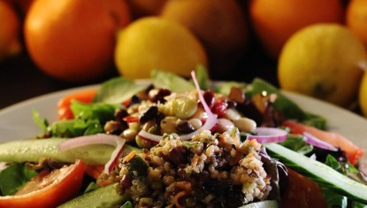 LES RECETTES DE FRANCIS : Salade de Quinoa Printanière Avocat + Mangue + Roquette + Langoustine (4 personnes)