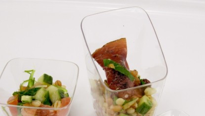 LES RECETTES DE FRANCIS : Verrine de Crevettes & Œufs (6 personnes)