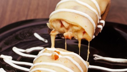 LES RECETTES DE FRANCIS : Crêpes au chèvre et petits lardons (4 personnes)